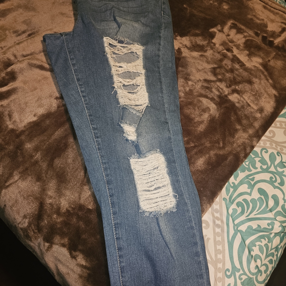 Distressed Blue Women's Jeans